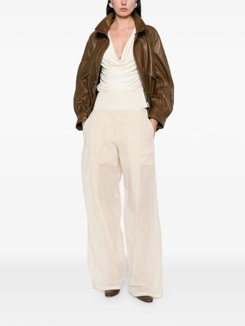 Sportmax pleated high-waisted trousers - Neutrals - zdjęcie produktu nr 2