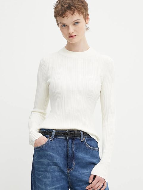 HUGO sweter damski kolor beżowy lekki 50549762 - zdjęcie produktu nr 1