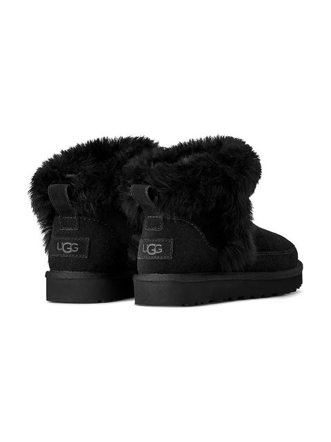 UGG śniegowce zamszowe Classic Ultra Mini Chalet kolor czarny 1173832.BLK