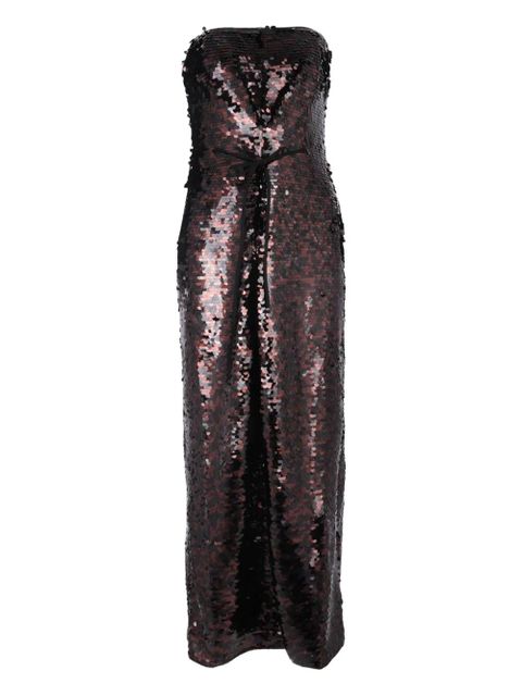 STAUD Cece sequin-embellishment midi dress - Black - zdjęcie produktu nr 1