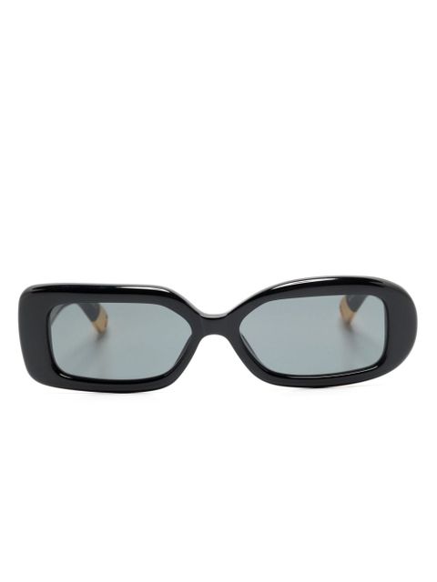 Jacquemus Les Lunettes Rond Carré asymmetric sunglasses - Black - zdjęcie produktu nr 1