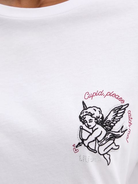 Liu Jo t-shirt bawełniany damski kolor biały MF5416 JS923