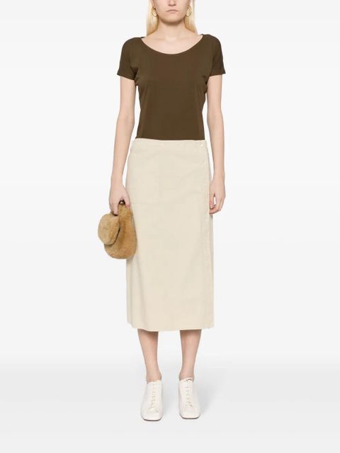 LEMAIRE U-neck T-shirt - Brown - zdjęcie produktu nr 2