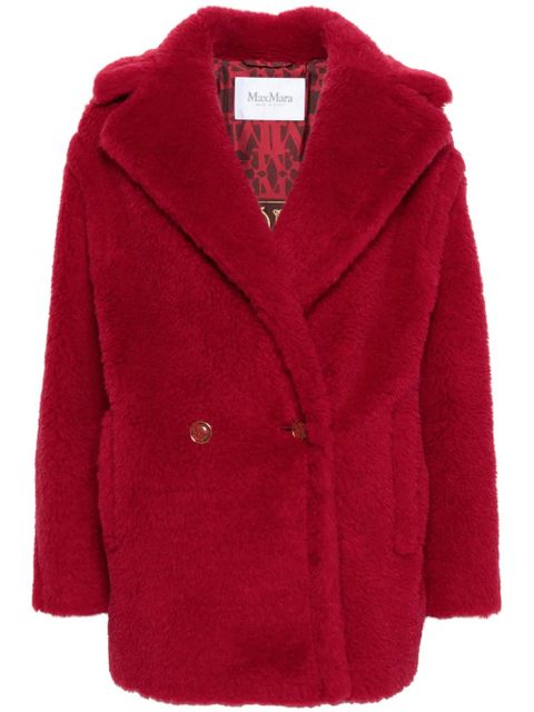 Max Mara Short Teddy faux-shearling coat - Red - zdjęcie produktu nr 1