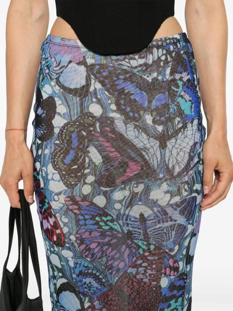 Jean Paul Gaultier The Blue Butterfly pencil skirt