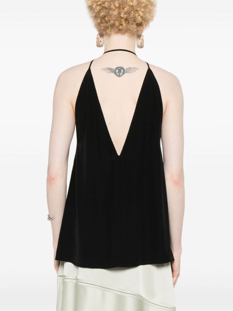 TOTEME V-neck spaghetti-straps top - Black