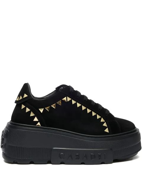 Casadei triangular-stud platform sneakers - Black - zdjęcie produktu nr 1