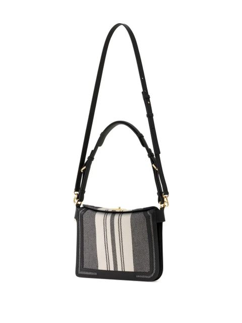 Lanvin Compagnon striped lock shoulder bag - Black - zdjęcie produktu nr 2
