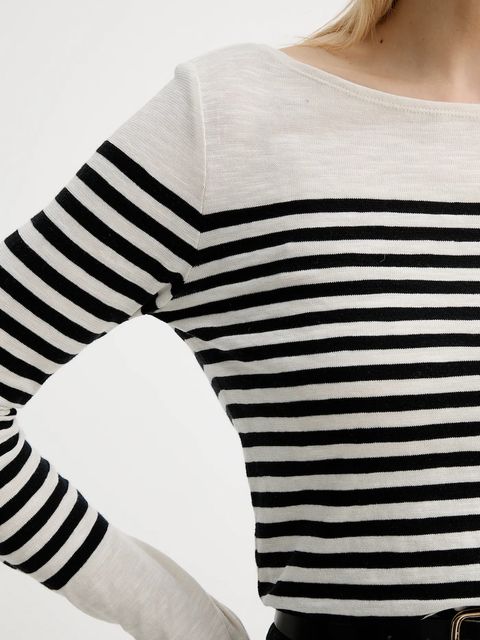 Marc O'Polo longsleeve bawełniany kolor beżowy 506219652597