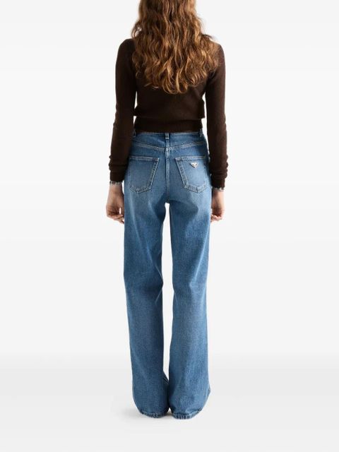 Prada logo-plaque five-pocket jeans - Blue - zdjęcie produktu nr 2