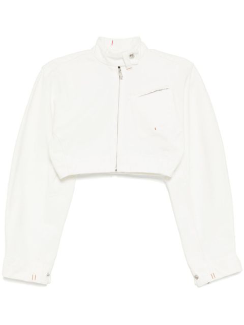 Jacquemus zip-up cropped jacket - Neutrals