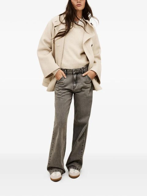 Ba&Sh Lourthney belted-buttoned coat - Neutrals