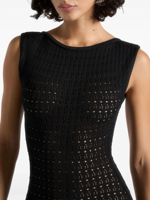 Manière De Voir Keyla pointelle mini dress - Black