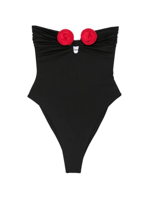La Reveche Alya floral-appliqué swimsuit - Black - zdjęcie produktu nr 1