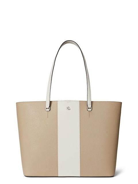 Lauren Ralph Lauren torebka skórzana kolor beżowy 431974511 - zdjęcie produktu nr 1