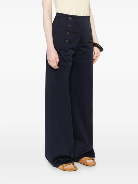 ETRO Pegaso-buttons trousers - Blue