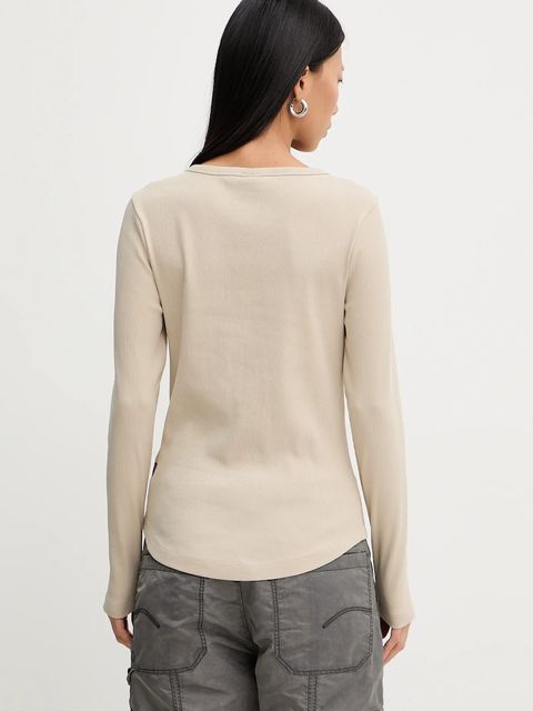 G-Star longsleeve kolor beżowy D27975-E136