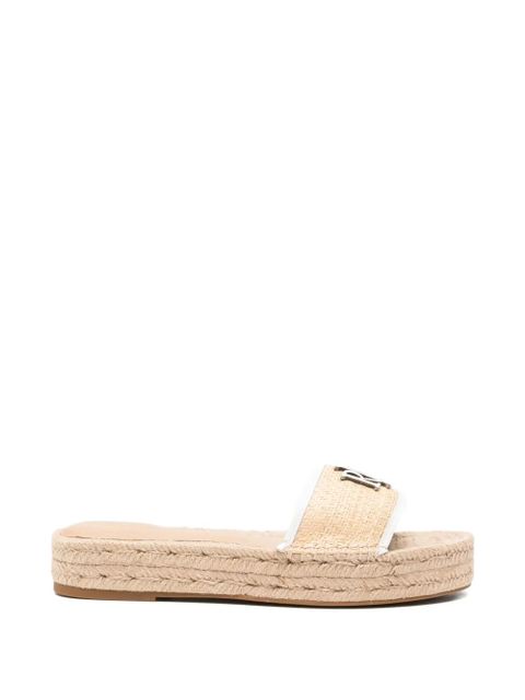 Lauren Ralph Lauren logo-plaque raffia espadrilles - Neutrals - zdjęcie produktu nr 1