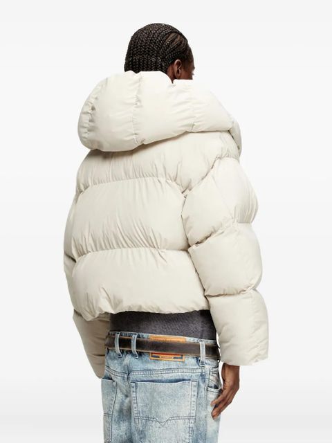 Diesel W-Iley-T1 wrap hooded puffer jacket - 7FE