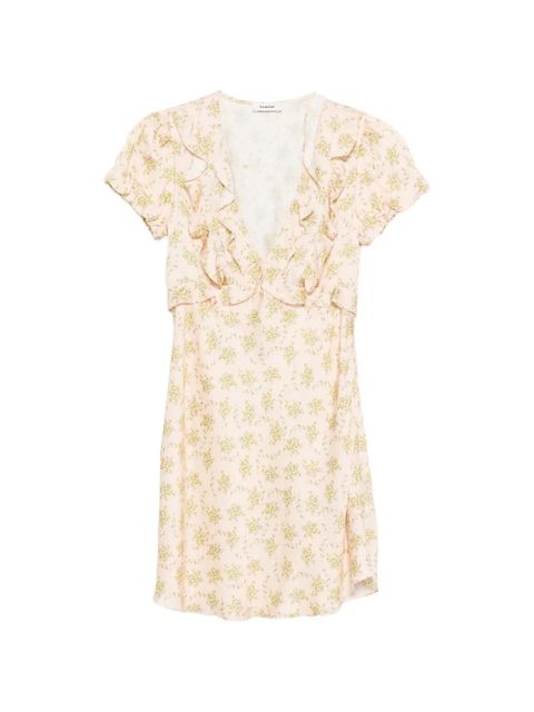 SANDRO Louise ruffled floral mini dress - Pink - zdjęcie produktu nr 1