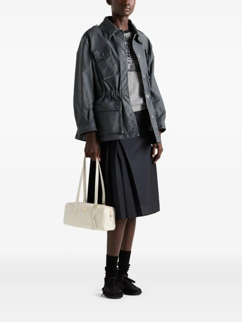 Prada logo-intarsia T-shirt - Grey - zdjęcie produktu nr 2