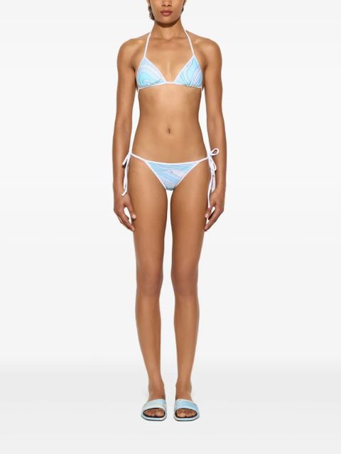 PUCCI marmo-print side-tie bikini bottoms - Blue