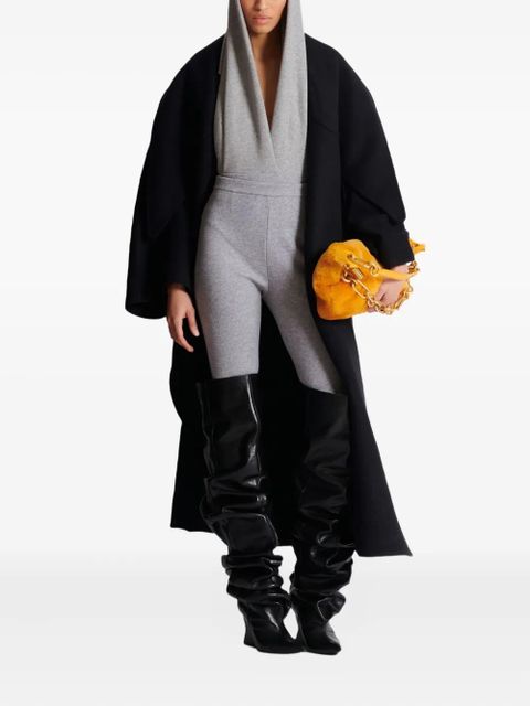 Balmain hooded draped bodysuit - Grey