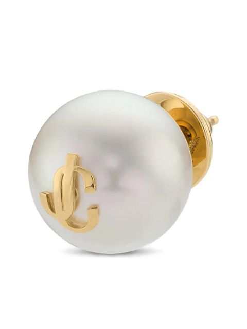 Jimmy Choo maxi pearl studs earrings - White