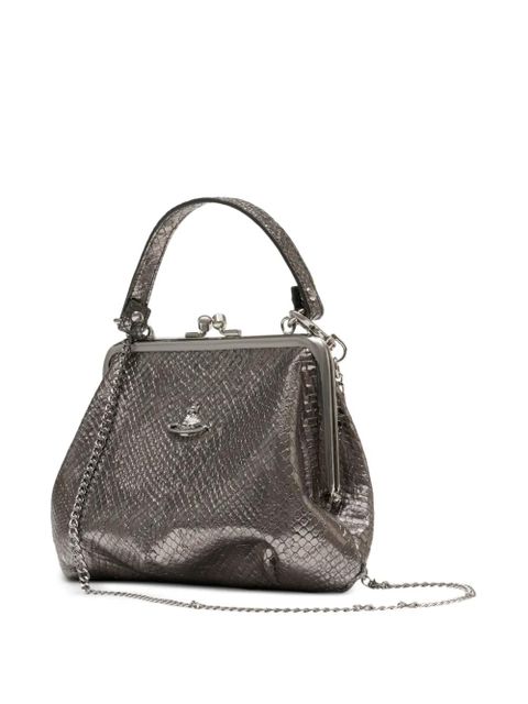 Vivienne Westwood Granny Frame embossed leather mini bag - Silver - zdjęcie produktu nr 2