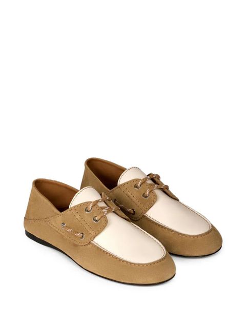 SANDRO two-tone lace-up loafers - Neutrals