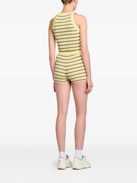 SANDRO ribbed striped shorts - Yellow