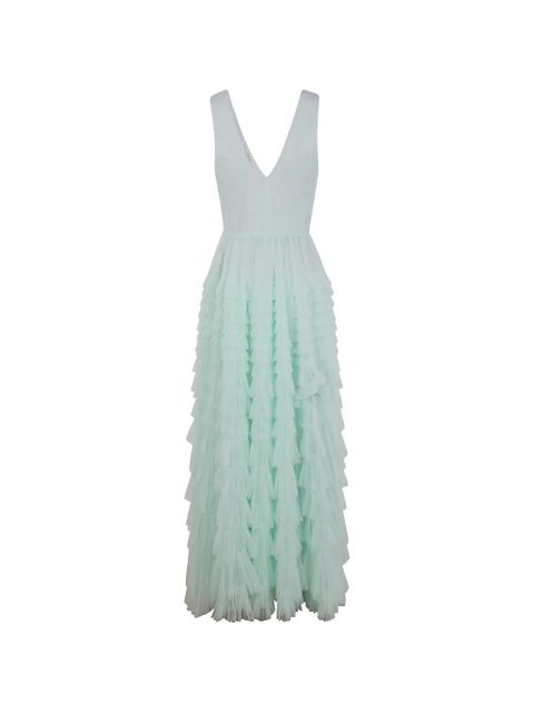 TWINSET ruffled tulle maxi dress - Green - zdjęcie produktu nr 2