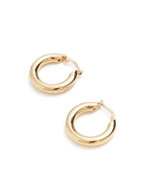 Jil Sander engraved-logo earrings - Gold - zdjęcie produktu nr 2