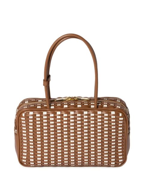 Miu Miu Bea woven-effect tote bag - Brown