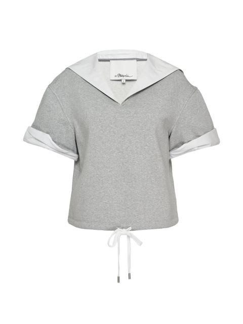 3.1 Phillip Lim sailor-collar drawstring-detail top - Grey - zdjęcie produktu nr 1