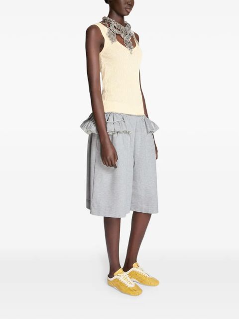 DRIES VAN NOTEN ruffled loose shorts - Grey