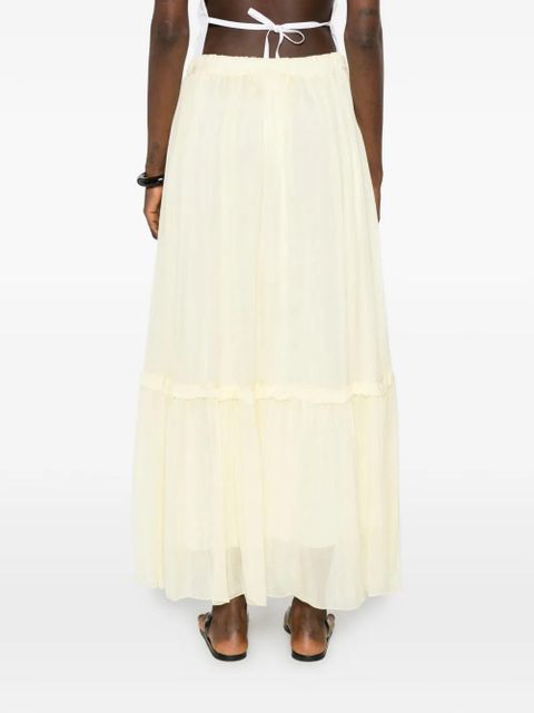 SOLOTRE ruffled skirt - Yellow