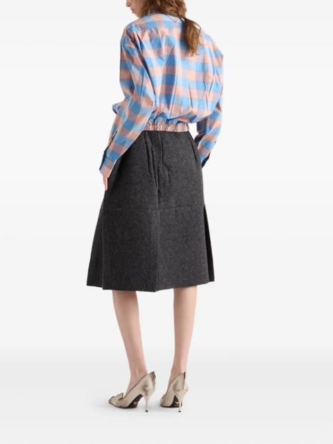 Prada checked poplin shirt - Blue