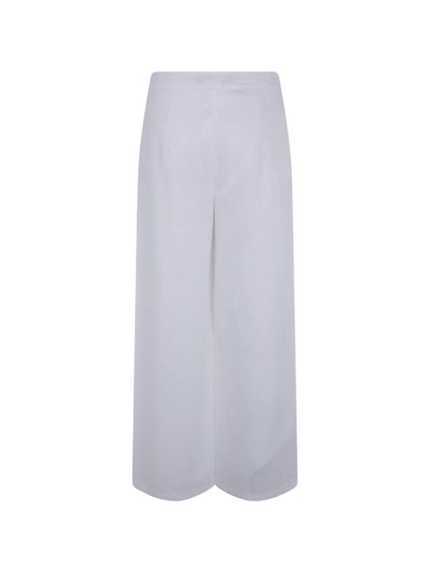 Max Mara wide-leg linen trousers - White