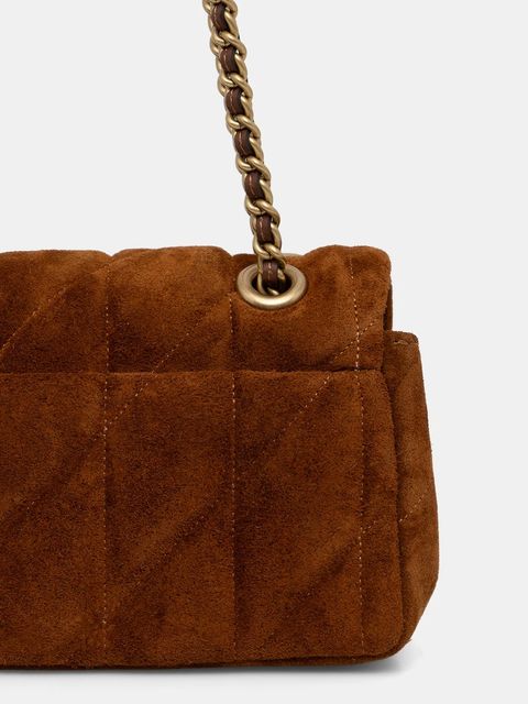 Coach torebka zamszowa Tabby 20 kolor brązowy CCK48