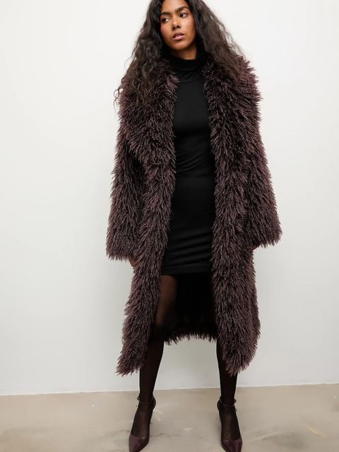 Answear.LAB płaszcz kolor brązowy