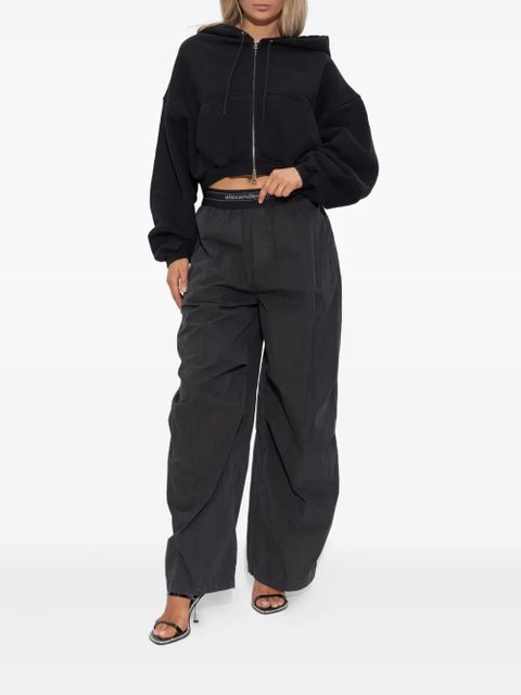 Alexander Wang zip-up hooded sweater - Black