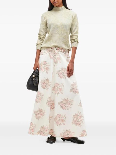 GANNI floral-print maxi skirt - Neutrals - zdjęcie produktu nr 2