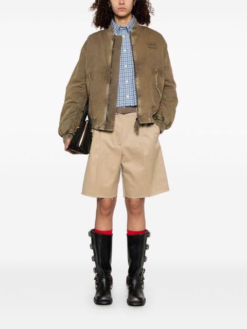 Miu Miu cotton shorts - Neutrals - zdjęcie produktu nr 2