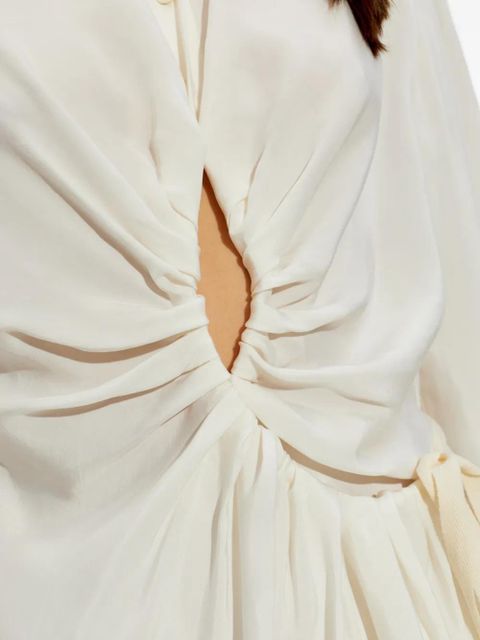 Maison Margiela gathered-detail dress - White