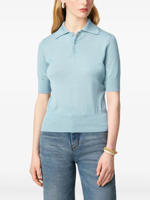 AMI Paris Ami De Coeur wool polo shirt - Blue