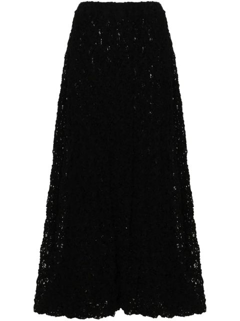 Jil Sander lace-embroidered midi skirt - Black - zdjęcie produktu nr 1