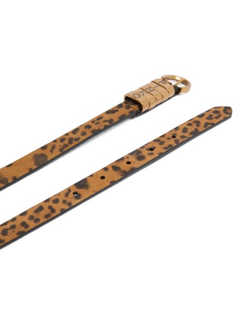 PINKO animal-print buckle belt - Brown