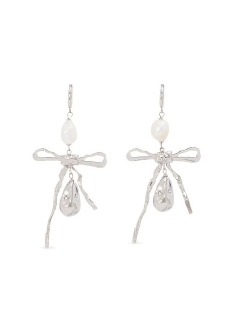 Marni pearl-drop bow earrings - Gold - zdjęcie produktu nr 2