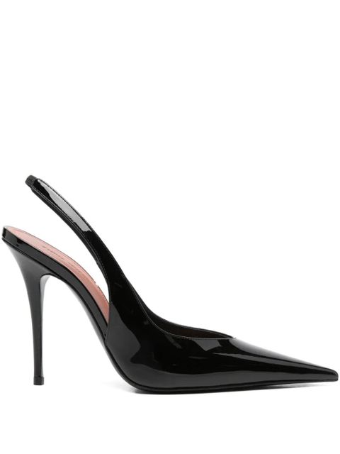 Amina Muaddi 105mm Anok slingback pointed pumps - Black - zdjęcie produktu nr 1